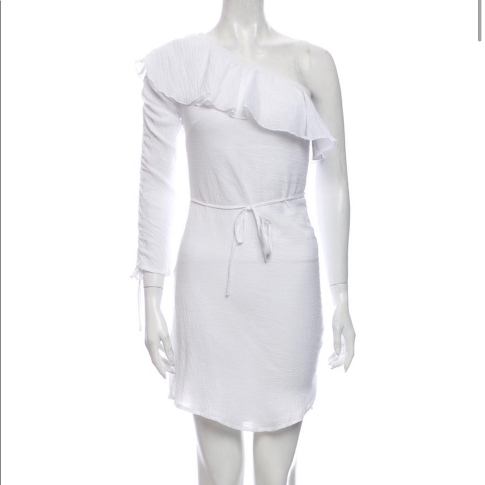Suboo One-Shoulder Ruffle Mini Dress, Size Small - Picture 2 of 13